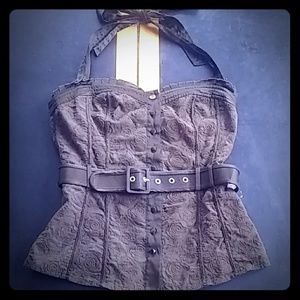 Bebe Olive Green Corset